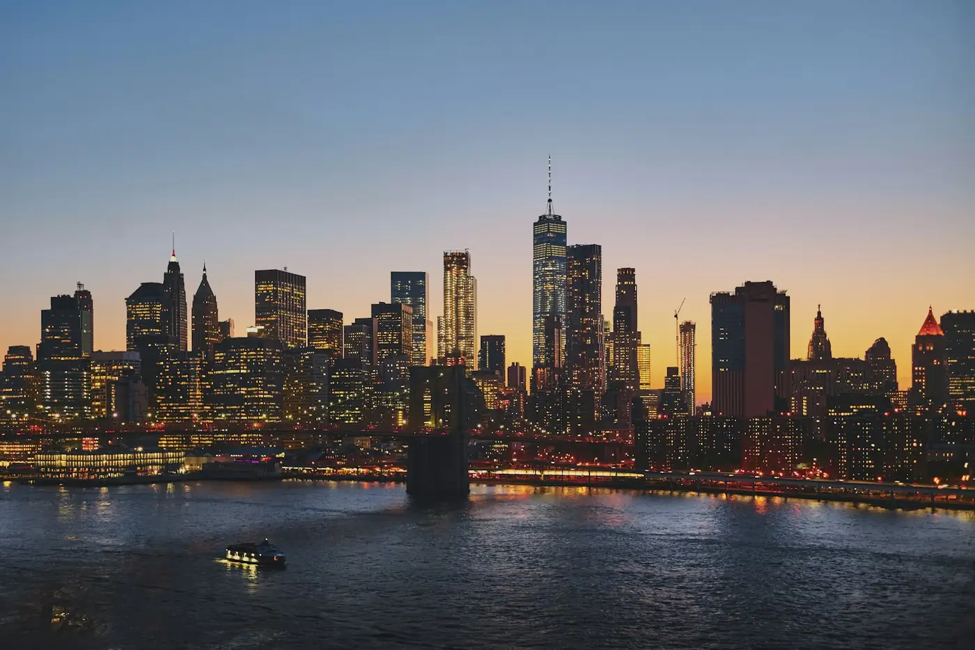 Skyline de Nueva York al atardecer
